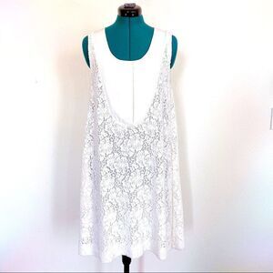 Chloe Robe Lace tunic mini dress ivory